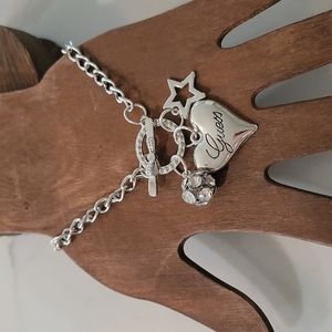 Fashion 3 Charm Bracelet (silver in color)